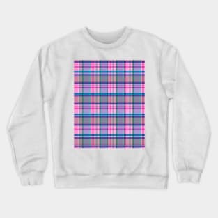 Pink and Purple Plaid Pattern Crewneck Sweatshirt